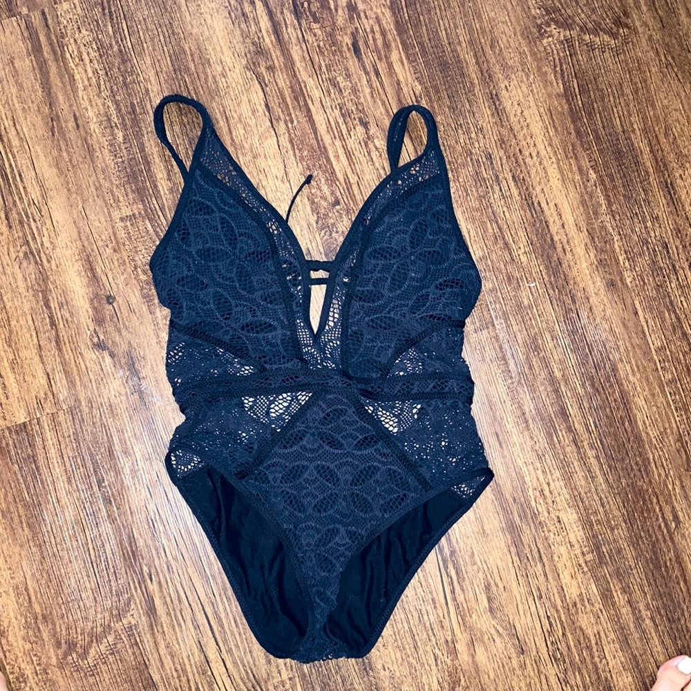 Once piece lace bathing suit